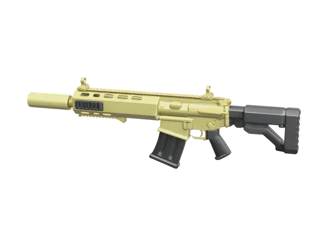 Low-Poly Fortnite Scar - Battlepass 3D model, vytvořený pomocí AI