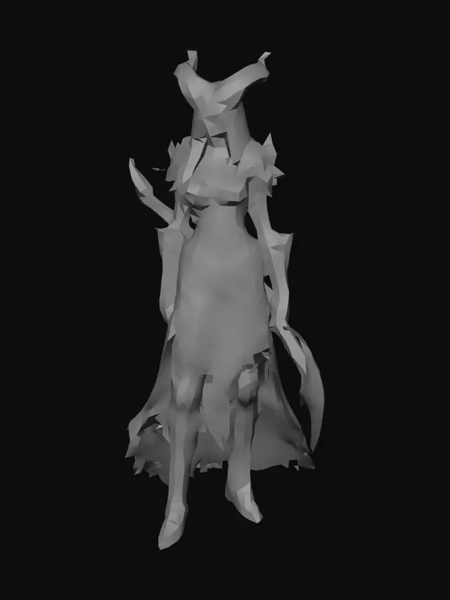 3D model for dark fantasy female demon warrior-sorceress, standing in an epic pose, long black flowing hair, elegant crimson horns, glowing red eyes, wearing detailed molten black and red armor with fiery runes, flames flowing through armor veins, one hand holding a blazing fire whip made of molten energy, the other channeling infernal magic, long tattered skirt with metal ornaments, armored boots on cracked volcanic ground glowing with lava, surrounded by embers and heat distortion, cinematic lighting, extremely detailed, high resolution texture, epic stance