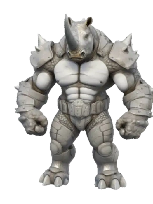 3D model for Rhino Warrior