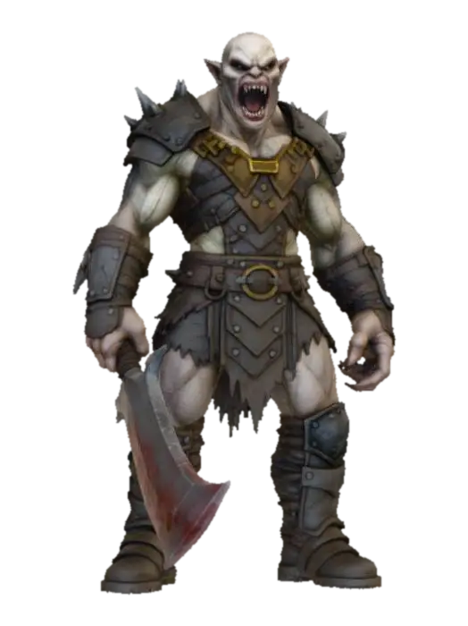 Orc Warrior - Brutal 3D model, vytvořený pomocí AI
