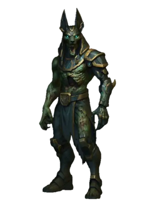Anubis - Clipart 3D model, vytvořený pomocí AI