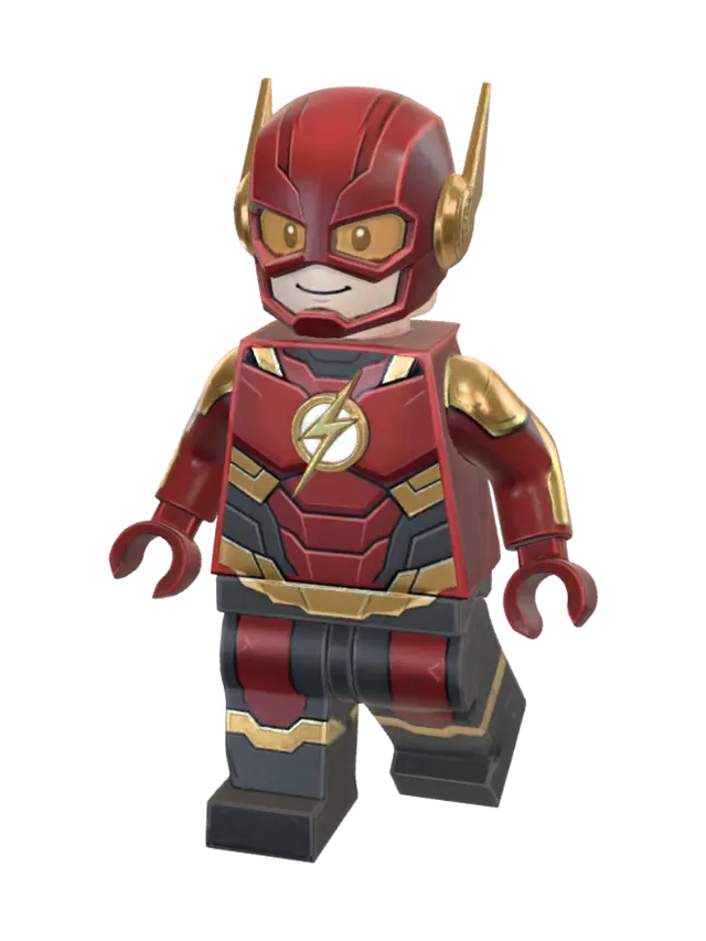 Modello 3D Blazing Bolt LEGO Minifigure - Flash, generato dall’IA