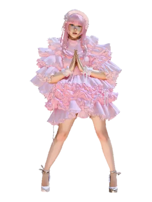 Pink Elegance - Sophisticated 3D model, vytvořený pomocí AI