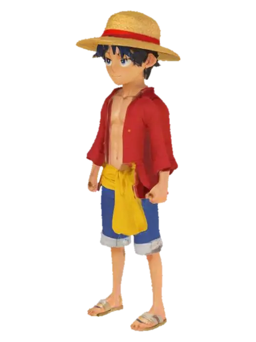 Straw Hat Pirate - Luffy 3D model, vytvořený pomocí AI