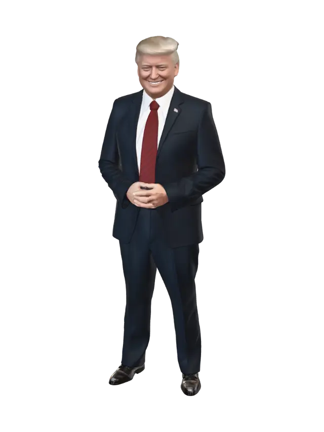 3D model for Power Pose in a Red Tie