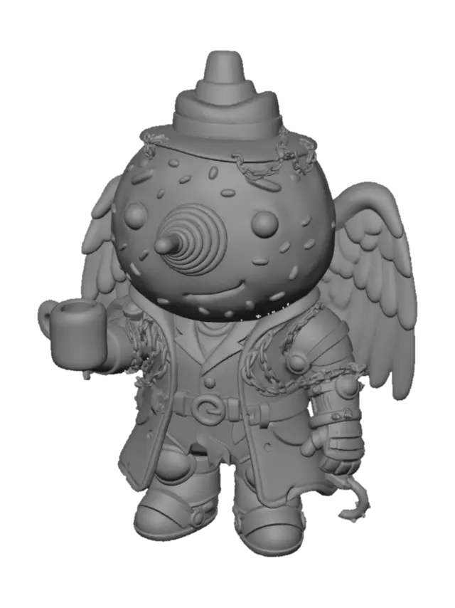 3D model for Winged Snowman in Brass Armor