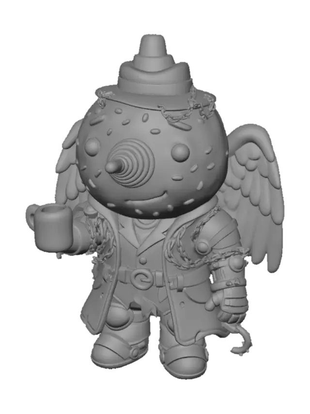 3D model for Winged Snowman in Brass Armor