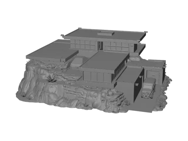 3D model for Cliffside Modernist Retreat