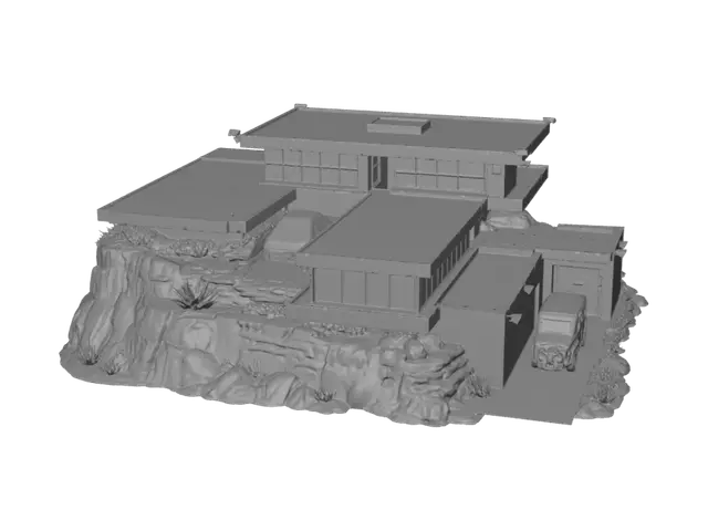 3D model for Cliffside Modernist Retreat