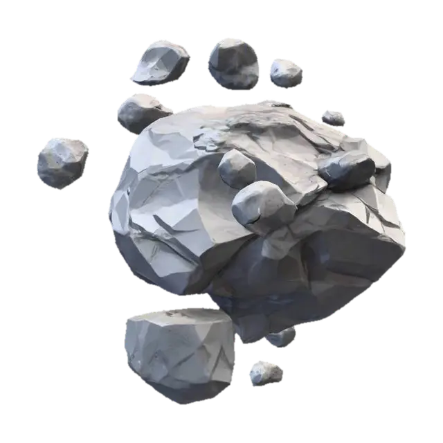 ps2 style low poly asteroids uktrakill - 90s 3D model, vytvořený pomocí AI