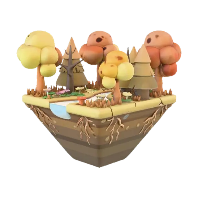 Forest Level 2 3D model, vytvořený pomocí AI