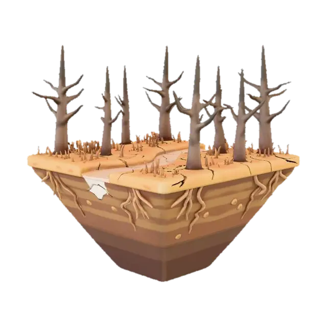 Forest Level 1 3D model, vytvořený pomocí AI