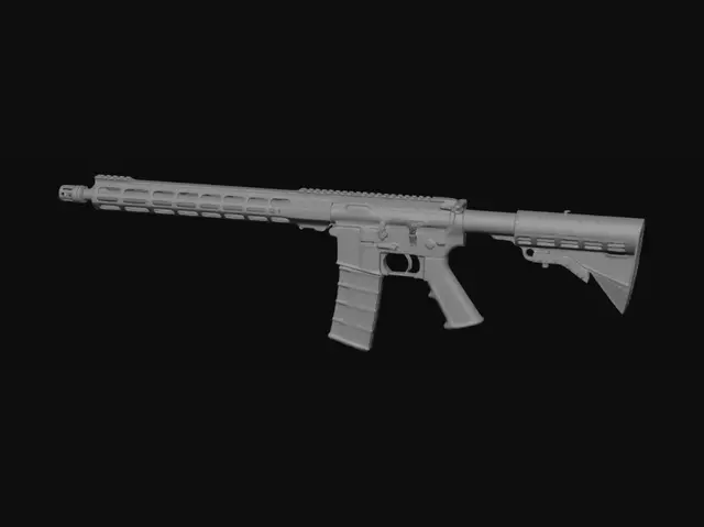 3D model for AR-15 style rifle