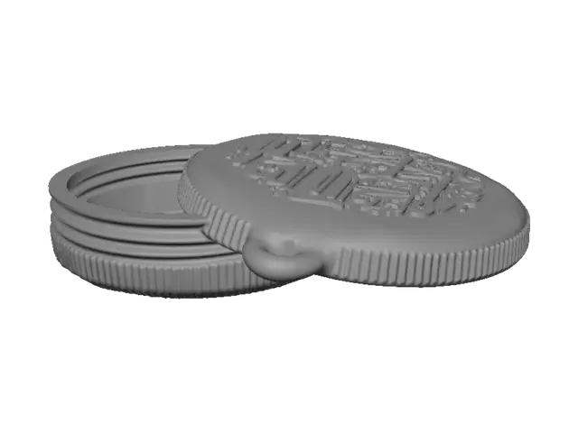 3D model for Ornate Arabic Calligraphy on a Black Circular Box