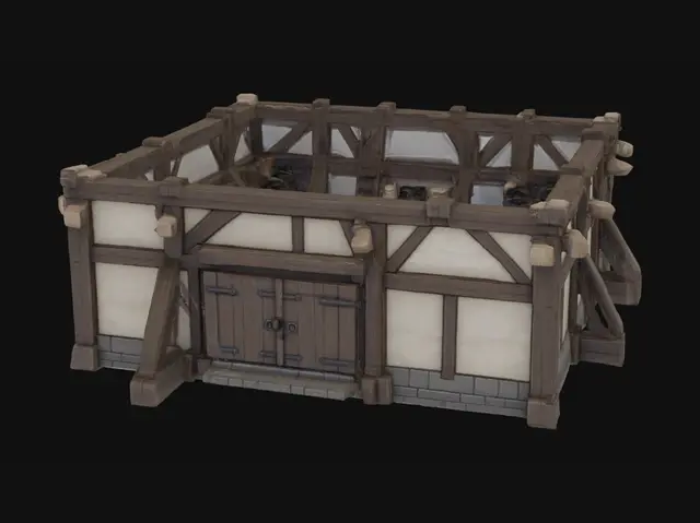 3D model for Timber-Framed Storehouse