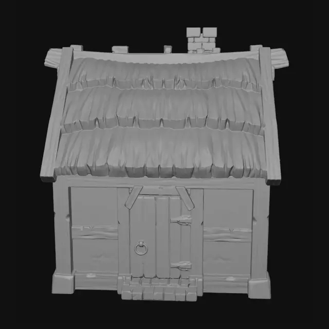 3D model for Thatched Timber Cottage