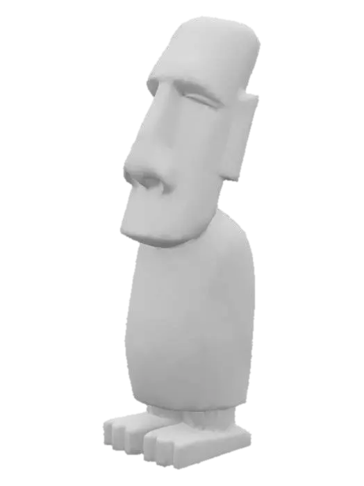 3D model for moai statue with legs
