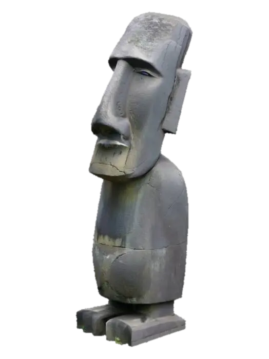 3D model for moai statue with legs
