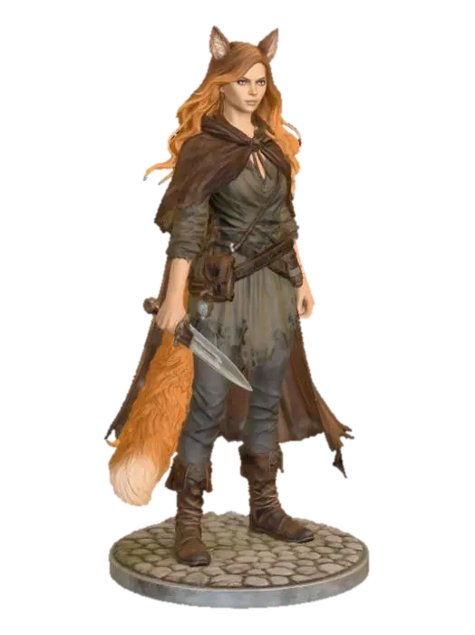 Fox - Fantasie 3D model, vytvořený pomocí AI