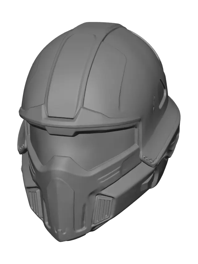 3D model for Low-Poly Helldiver Helmet