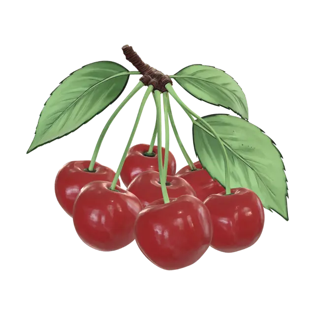 Cherry Cluster 3D model, vytvořený pomocí AI