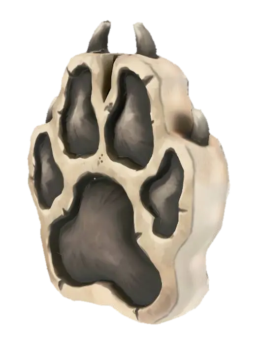 Bear Paw Print - Tracks 3D model, vytvořený pomocí AI