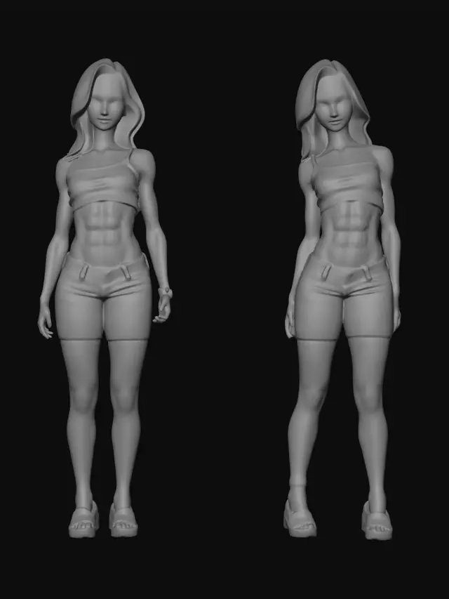 3D model for Symmetrical Fitness Portrait
