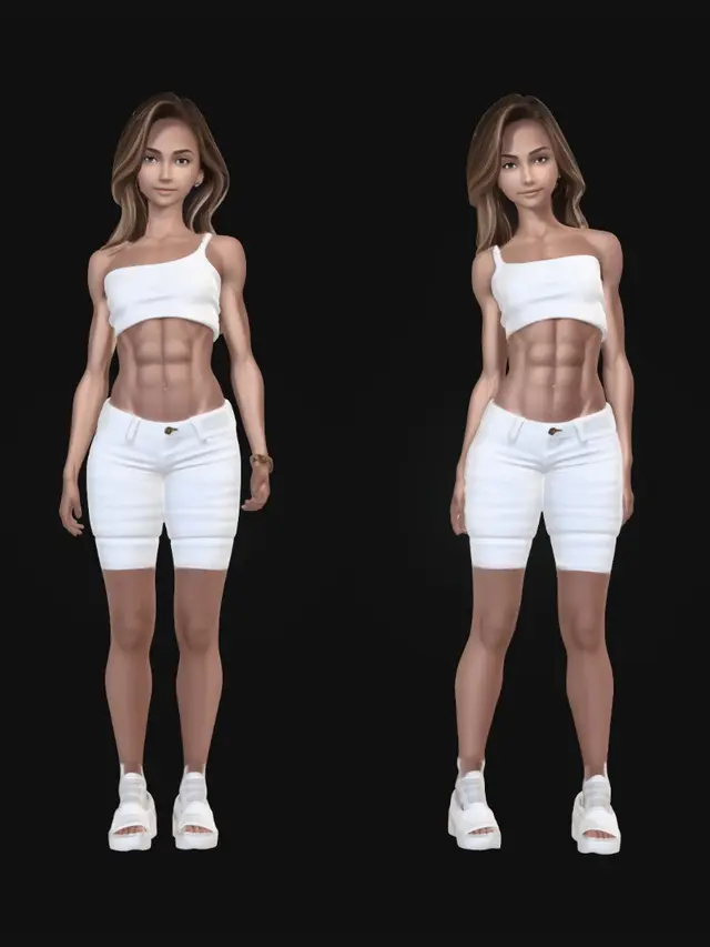 3D model for Symmetrical Fitness Portrait