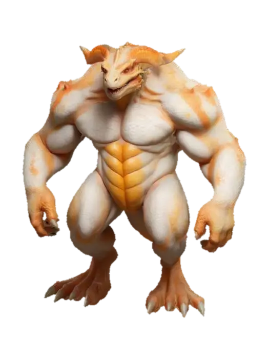 Massive Draconid - Draconic 3D model, vytvořený pomocí AI