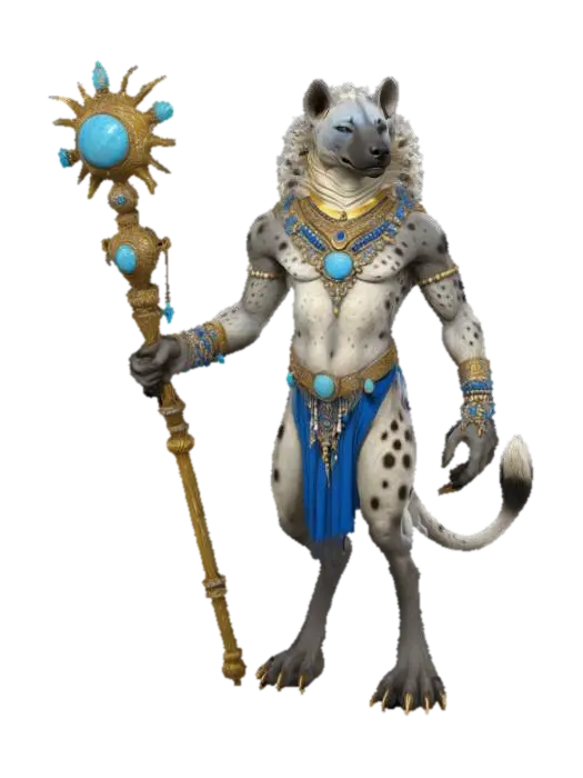 Hyena Sorcerer - Gnoll 3D model, vytvořený pomocí AI