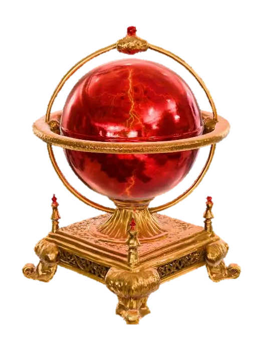 Red magical orb - Item 3D model, vytvořený pomocí AI