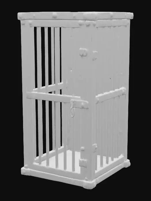 3D model for A dungeon metal cage for humanoids