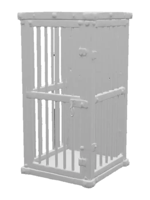 3D model for A dungeon metal cage for humanoids