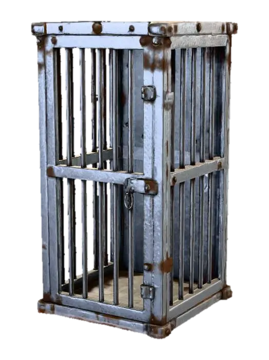 3D model for A dungeon metal cage for humanoids