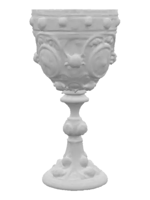 3D model for A rich decorated jeweled goblet with big jewels, #PBR#