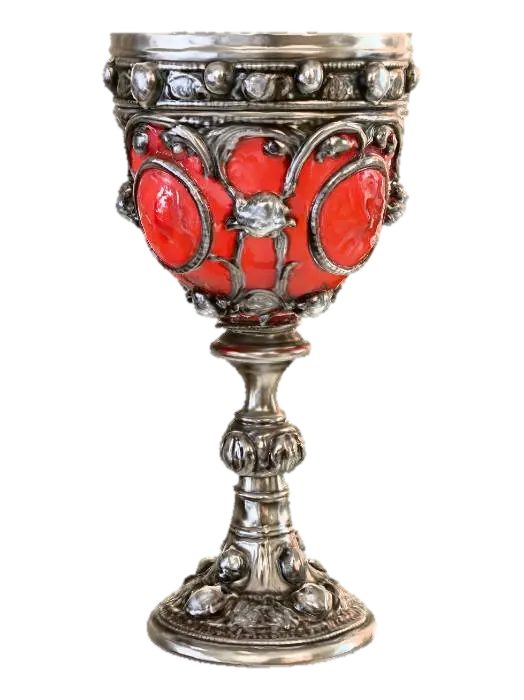 3D model for A rich decorated jeweled goblet with big jewels, #PBR#