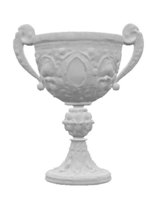 3D model for A rich decorated jeweled goblet with big jewels, #PBR#