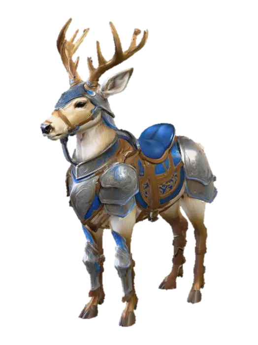 Armored Stag 3D model, vytvořený pomocí AI