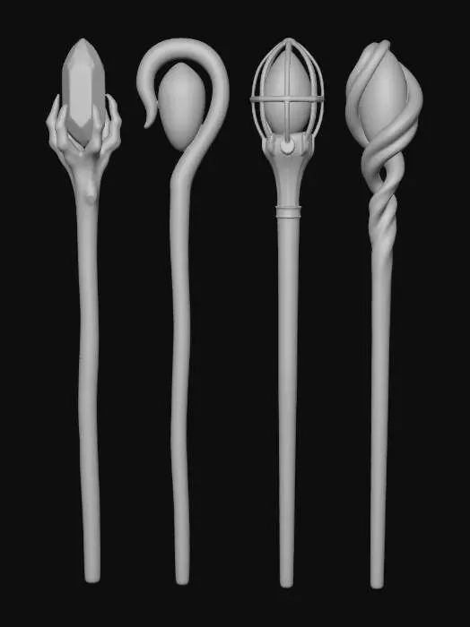 3D model for Magical Staffs