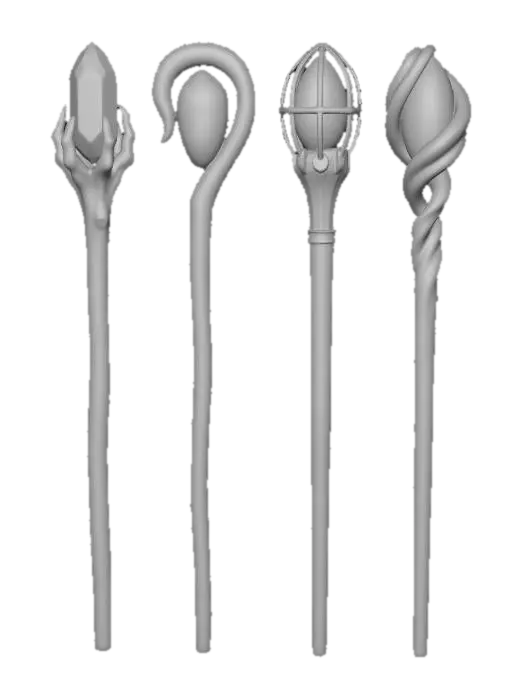 3D model for Magical Staffs