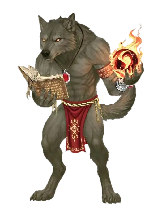 Wolf Sorcerer - Werewolf 3D model, vytvořený pomocí AI