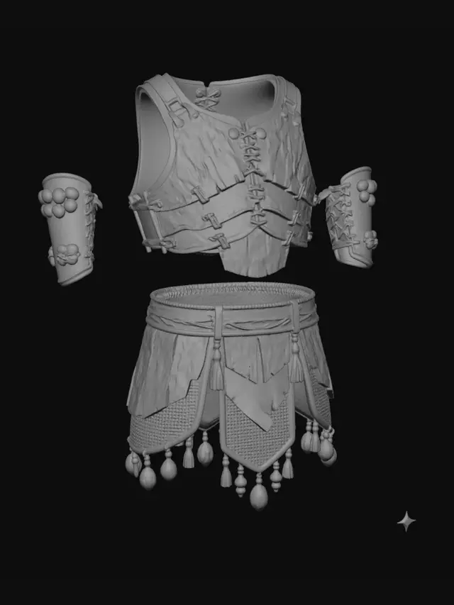 3D model for Barkbound Warden Armor