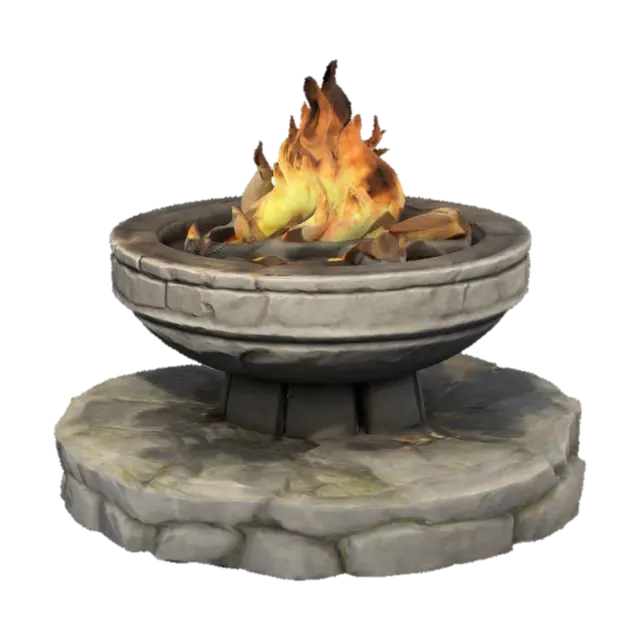 โมเดล 3D ของ A stone brazier, standing on a small stone platform. Game asset, interior level design - Fire สร้างโดย AI