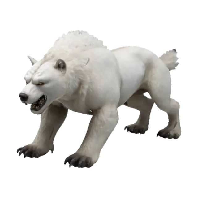 Bearwolf - Refined 3D model, vytvořený pomocí AI