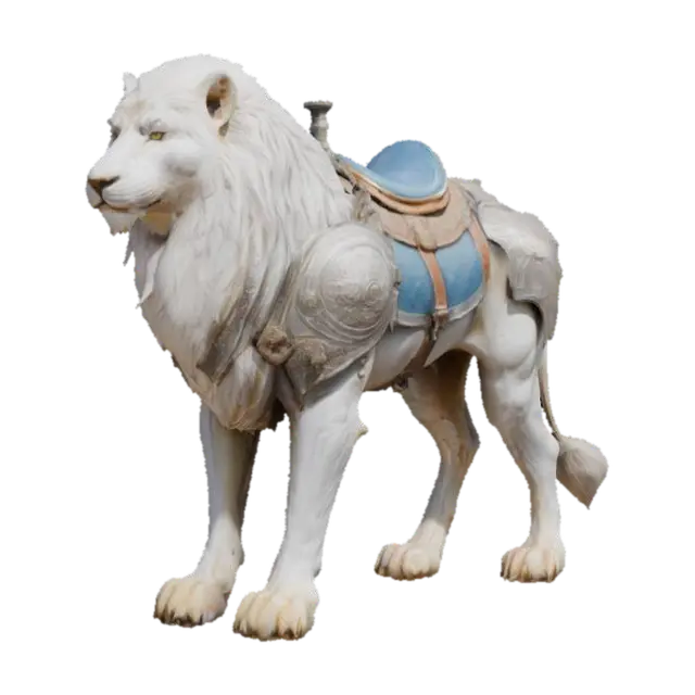 Majestic Lion Mount 3D model, vytvořený pomocí AI