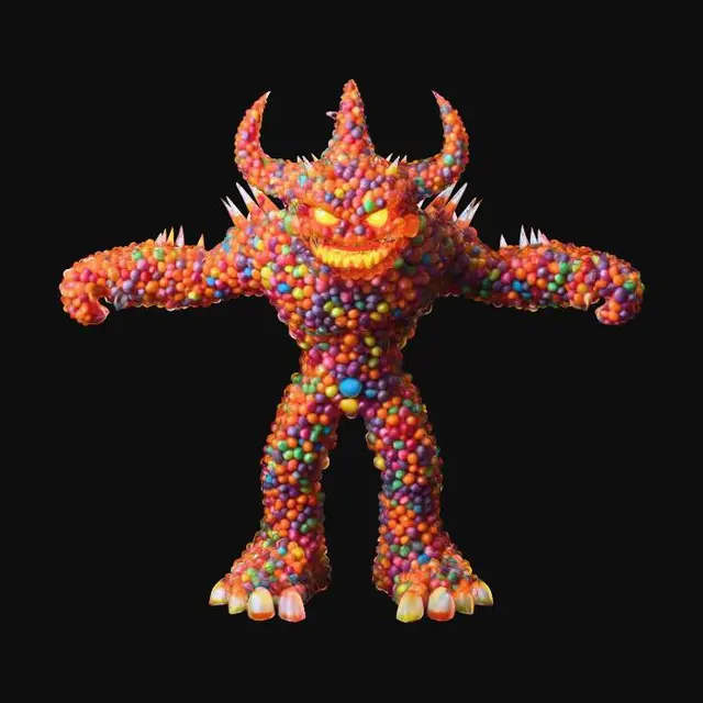 3D model for Candy Golem, #Halloween2025#