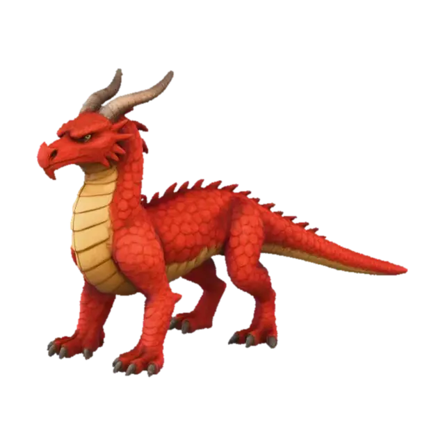 Crimson Guardian - Red 3D model, AI generated