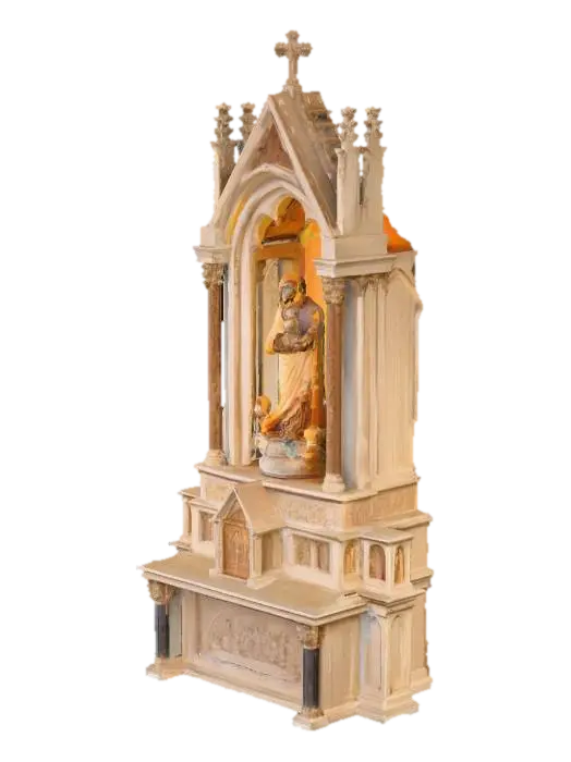Sacred Serenity Altar - Religon 3D model, vytvořený pomocí AI
