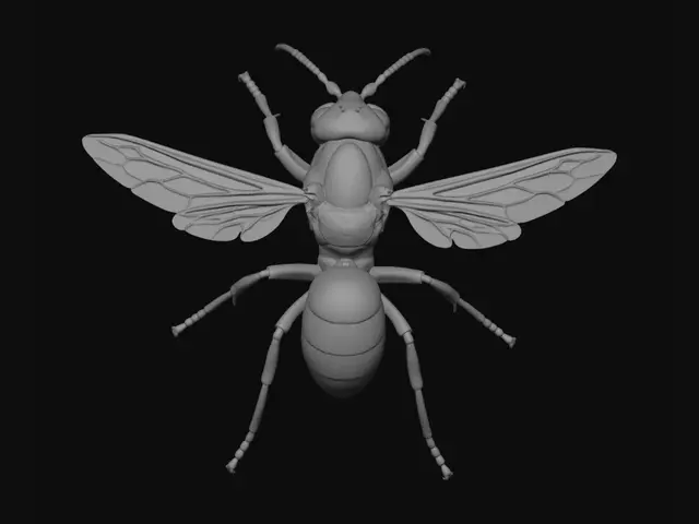3D model for Orange-Headed Hornet on a Hand