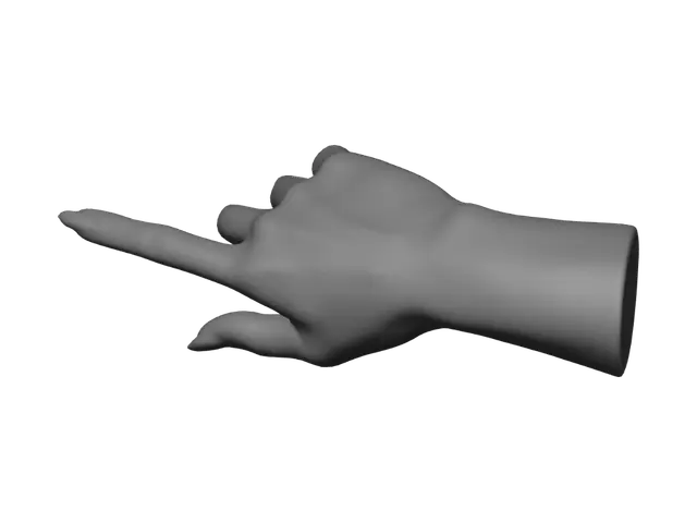 3D model for Purple Nails on a Bare Hand
